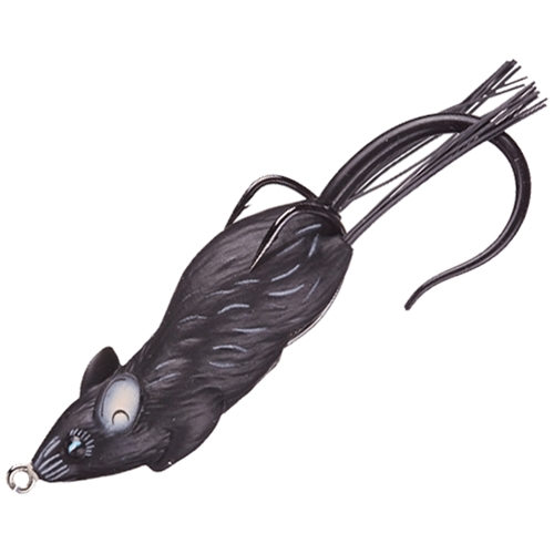 Live Target Hollow Body Mouse 90 - Black White - 3 1/2 Topwater Bass Pike  Lure